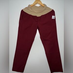 A Pea in the Pod Maternity pants dress M red wine casual